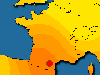 Location of St-Ferriol marked by a red dot.