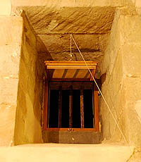 The original medieval windows are all small, barred, and set up high up (5 metres from the floor)